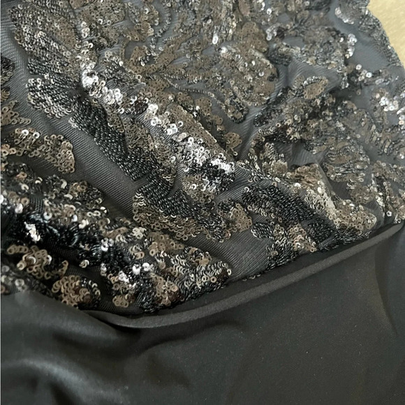 Ralph Lauren Black One Shoulder Evening Dress SZ 6 - Picture 3 of 6